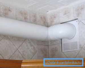 Conducto de escape de un tubo de plástico redondo. Conducto de escape de un tubo de plástico redondo.