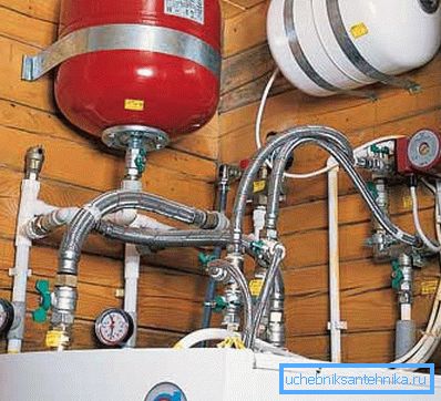 Un contenedor cerrado puede instalarse no solo en el punto superior, sino también en cualquier otra parte del sistema de calefacción. Un contenedor cerrado puede instalarse no solo en el punto superior, sino también en cualquier otra parte del sistema de calefacción.