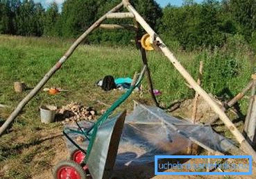 Aquí el dispositivo se fabricó a mano y con medios improvisados, si está garantizado para soportar 500-600 kg, se puede utilizar, aunque no genera confianza. Aquí el dispositivo se fabricó a mano y con medios improvisados, si está garantizado para soportar 500-600 kg, se puede utilizar, aunque no genera confianza.
